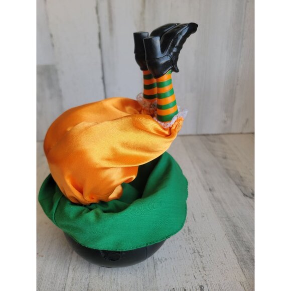 Gemmy Animated kicking witch cauldron Halloween prop - Picture 3 of 9